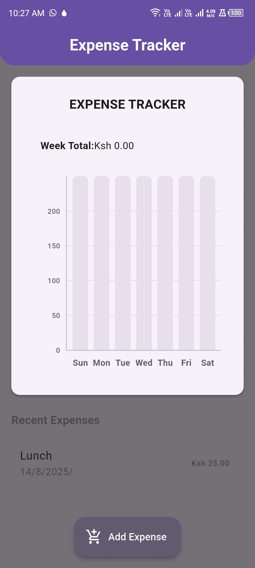 Flutter Expense Tracker — portfolio project