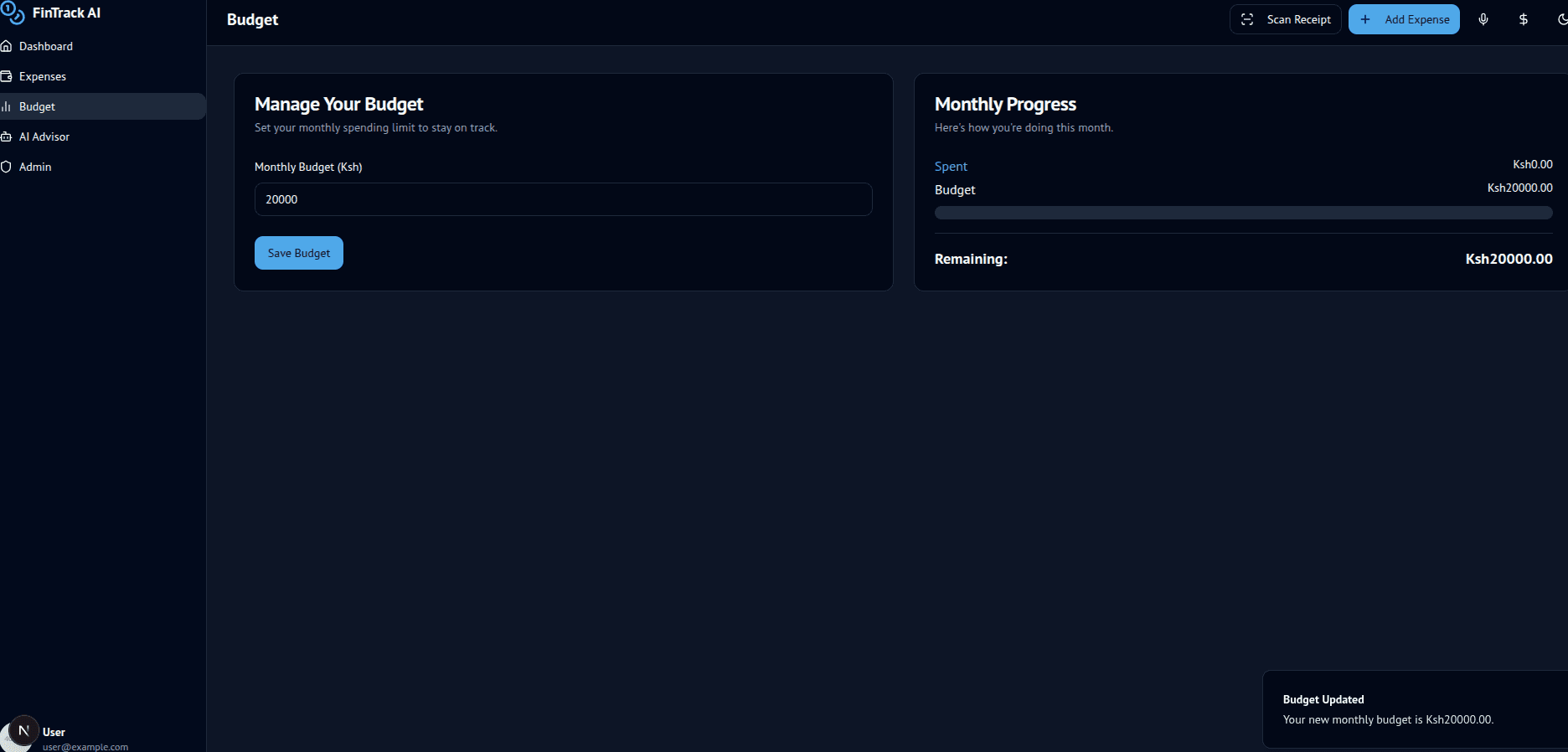 FinTrack AI - Intelligent Finance Tracker screenshot 5