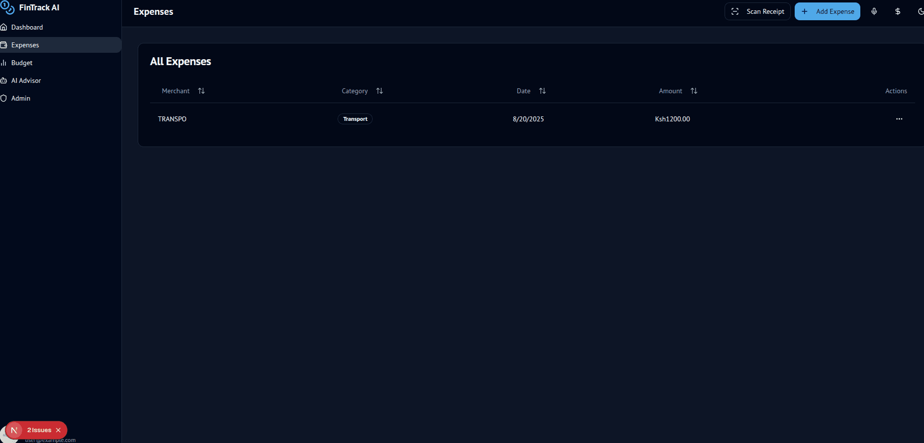 FinTrack AI - Intelligent Finance Tracker screenshot 4