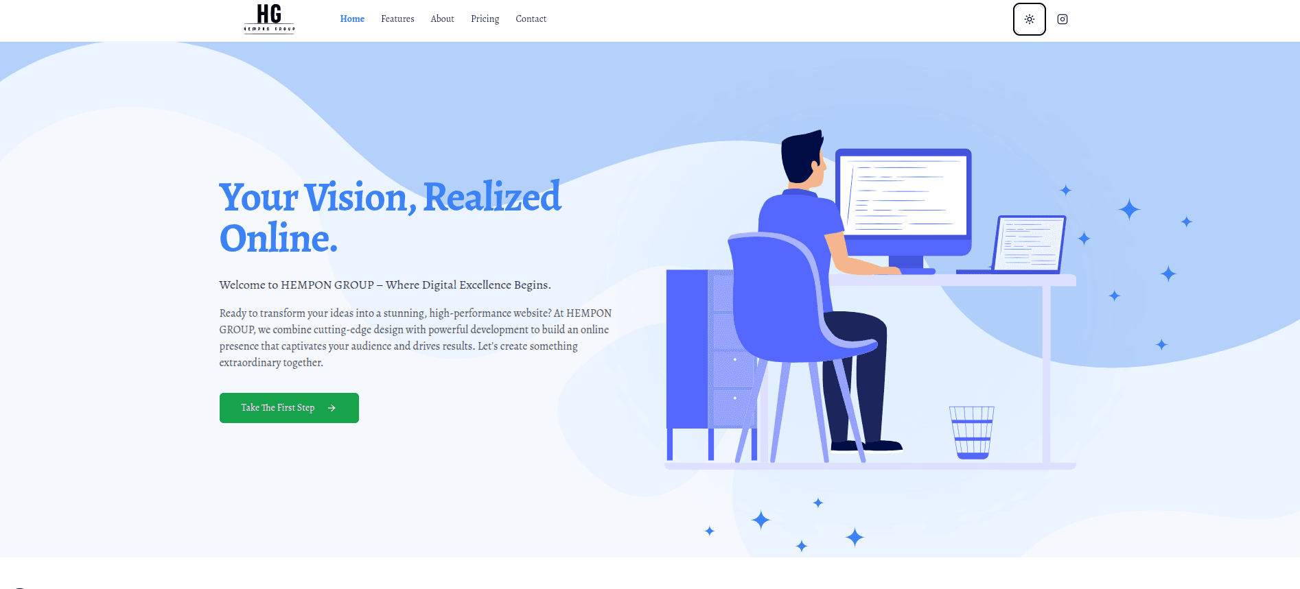 HEMPON GROUP - Modern Website — portfolio project
