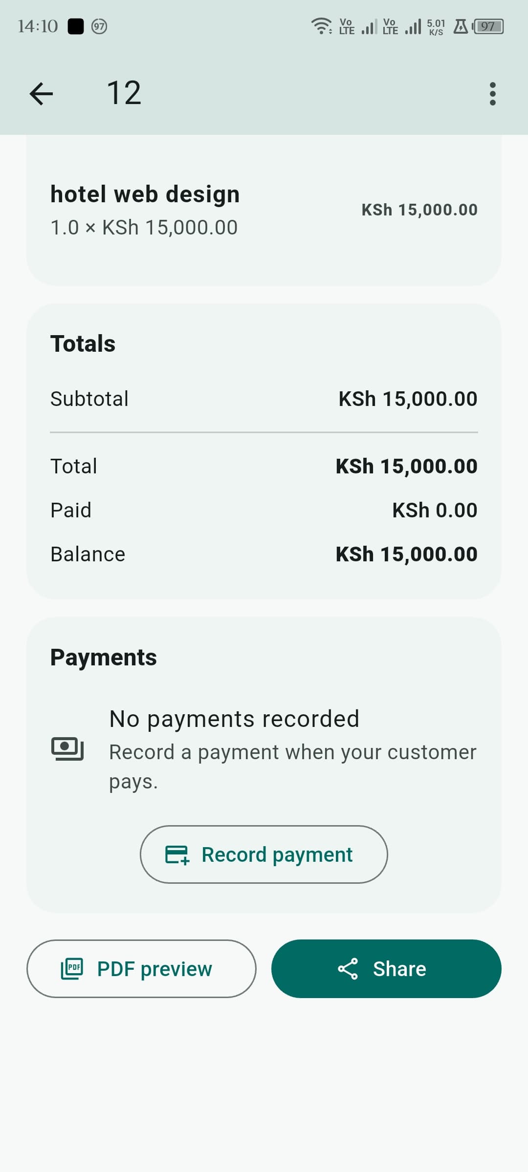 Flutter Invoice App screenshot 2