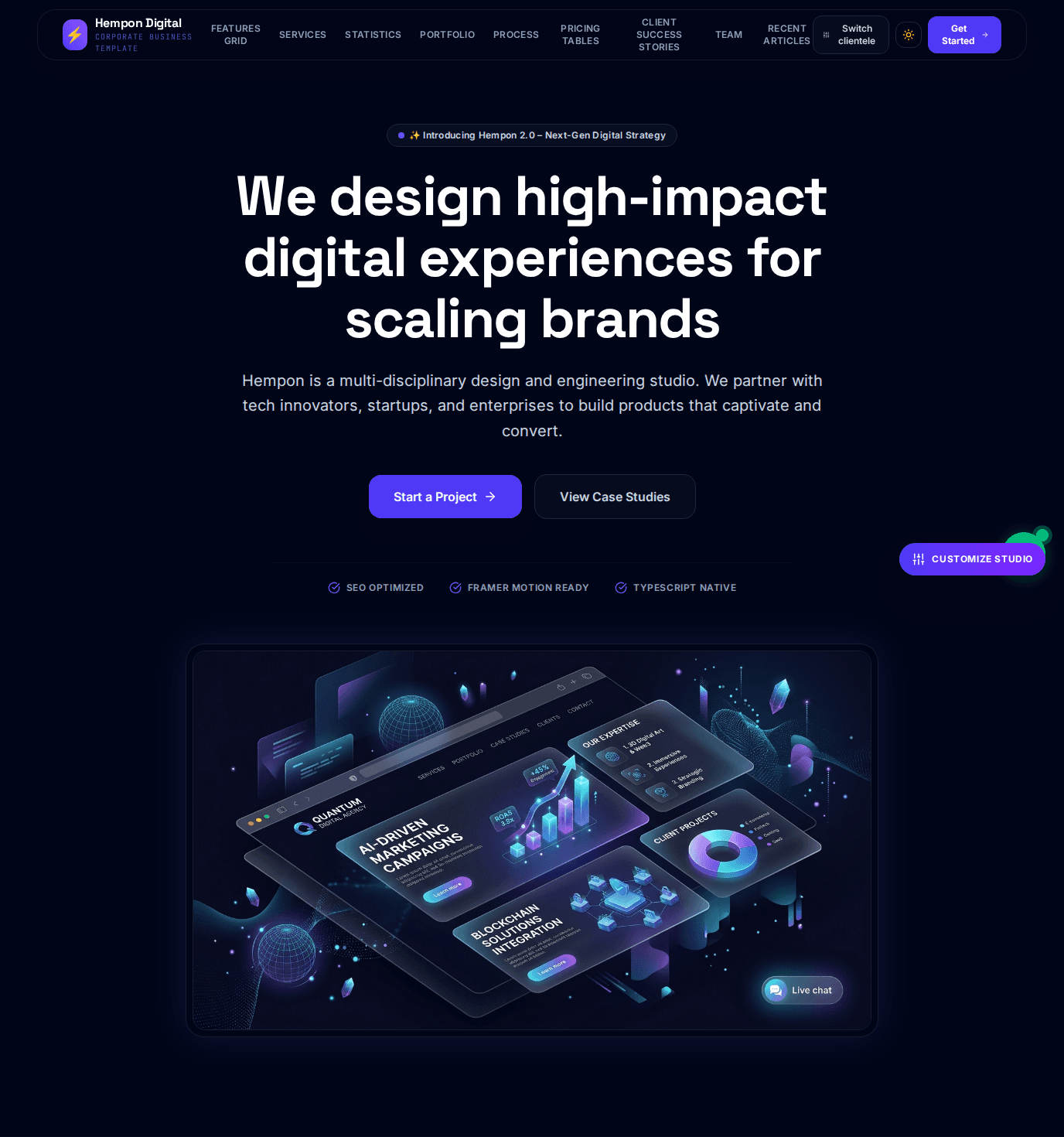 Corporate Business Website project preview