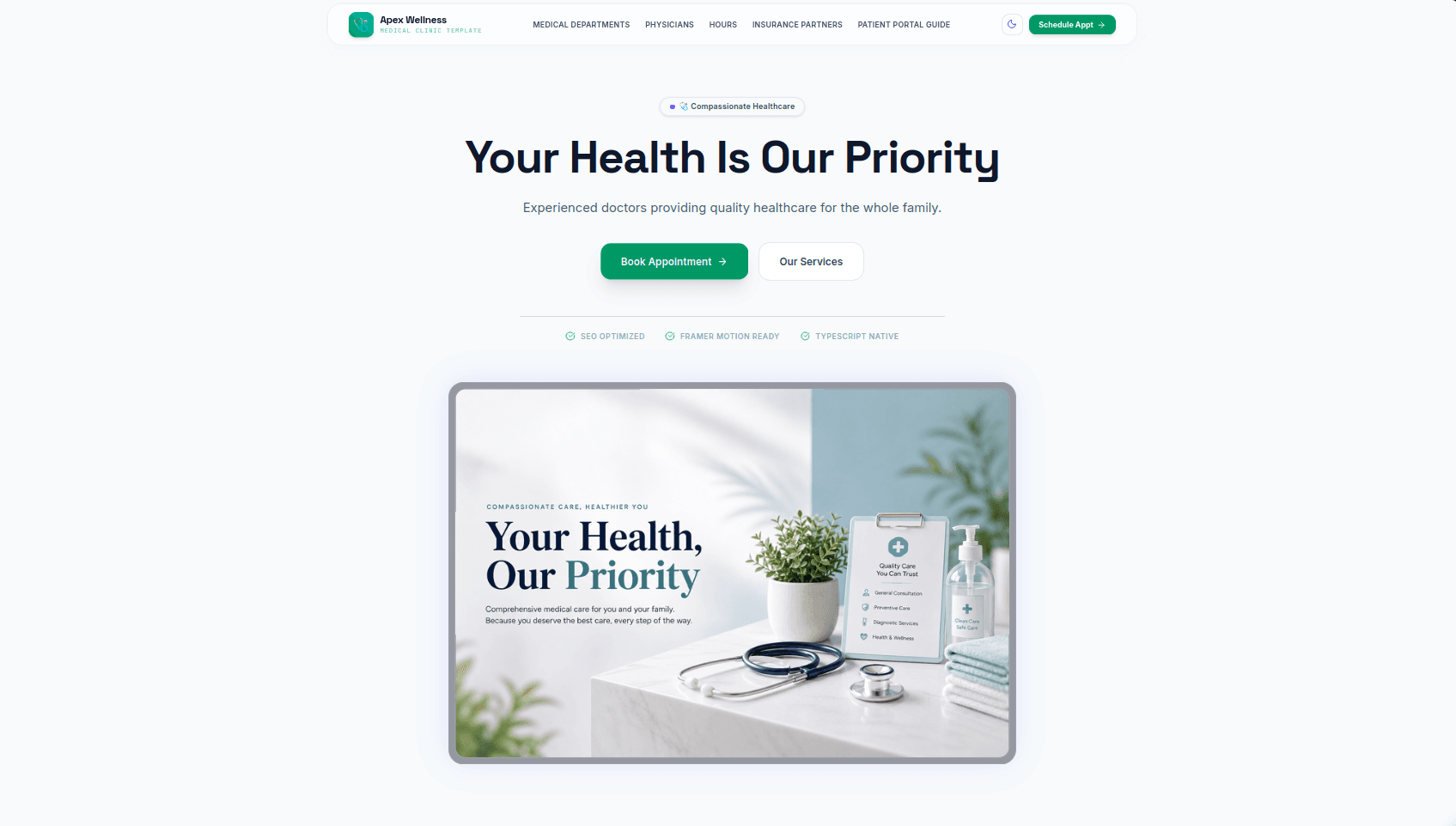 Medical Clinic Website  project preview