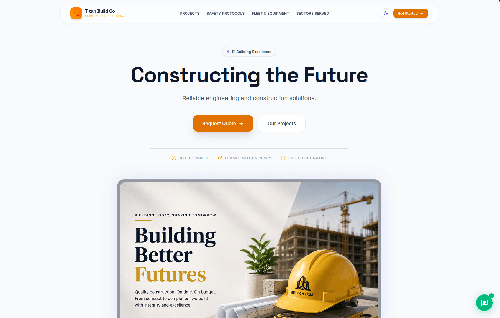 Construction Company Website  project preview