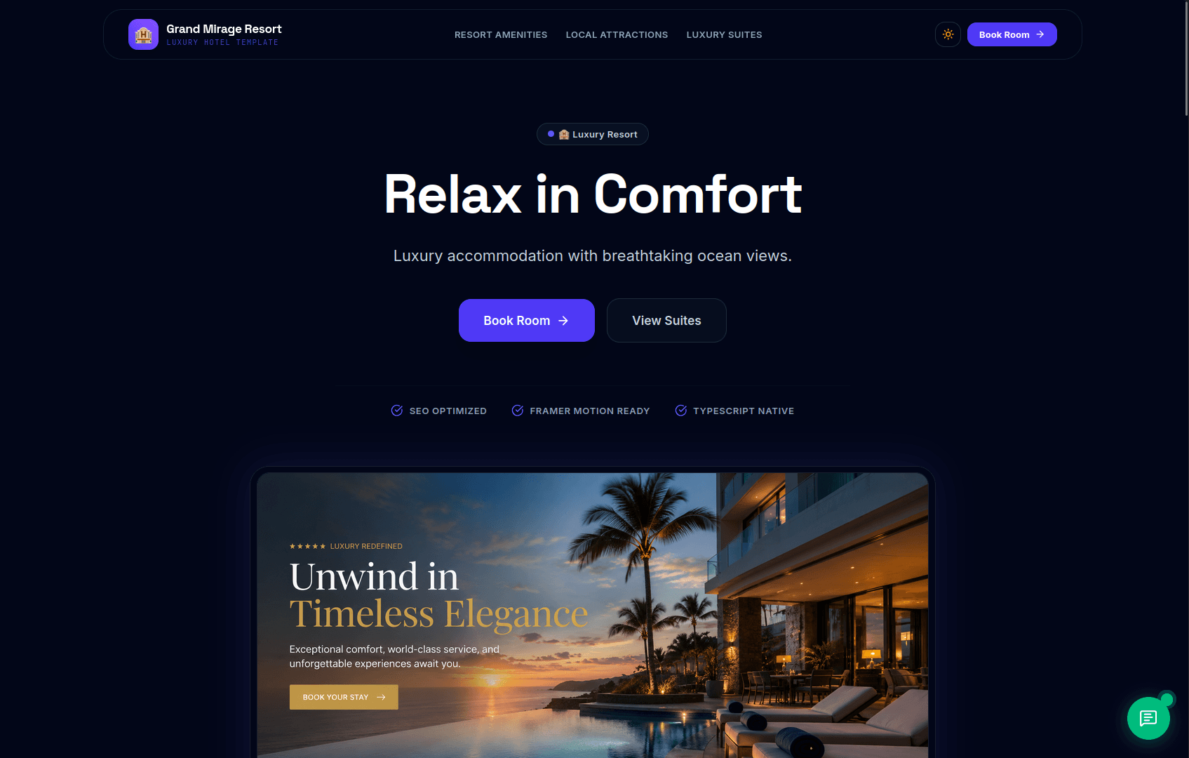 Hotel & Resort Website  project preview