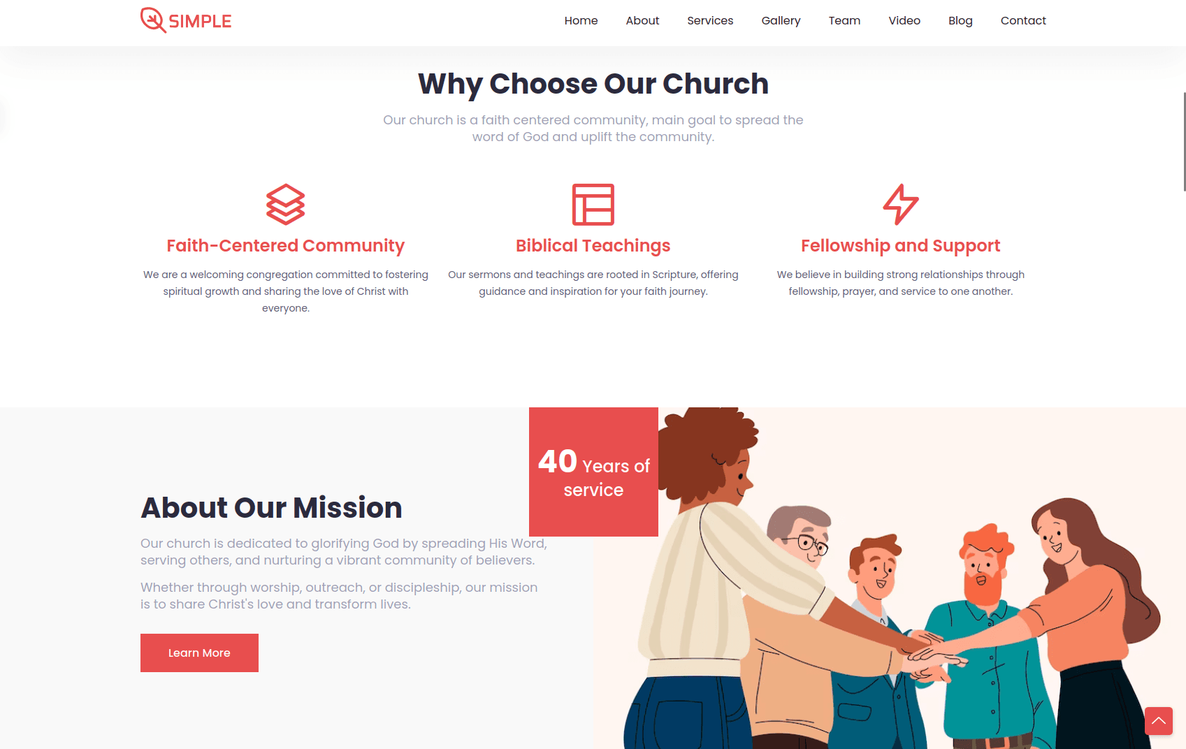 Church Website with Django screenshot 1