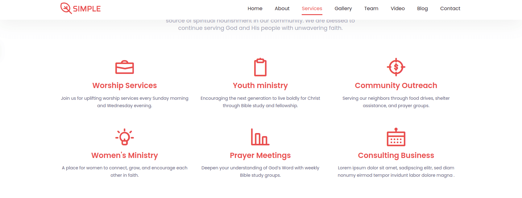 Church Website with Django screenshot 2