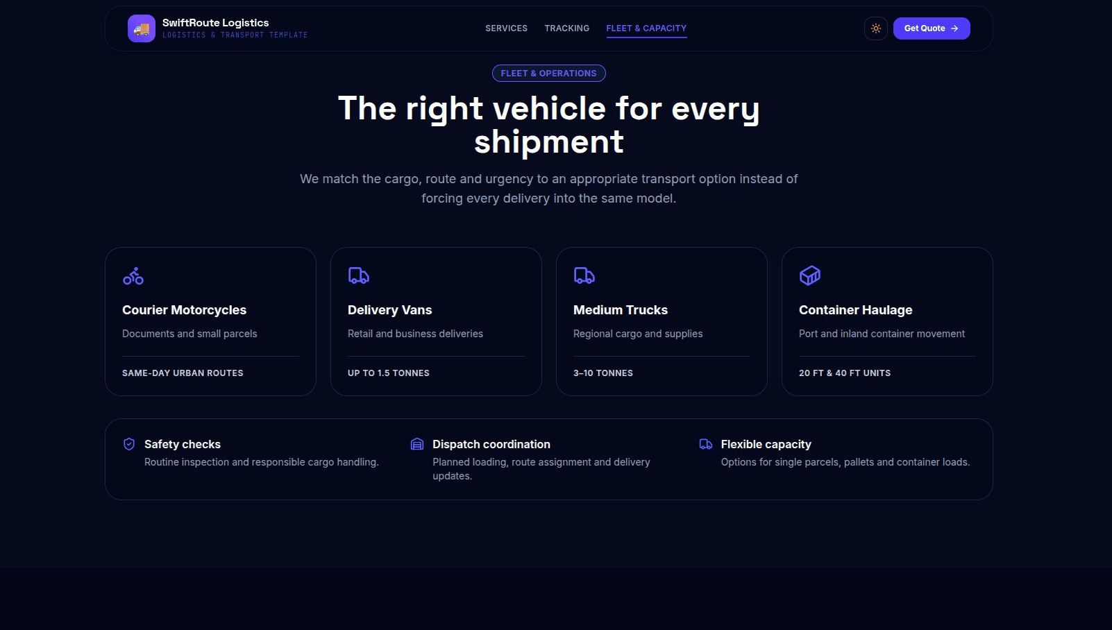 Logistics Website screenshot 4
