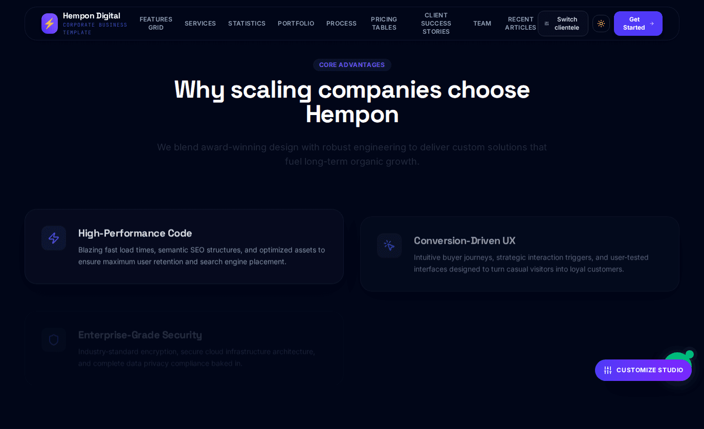 Corporate Business Website screenshot 2