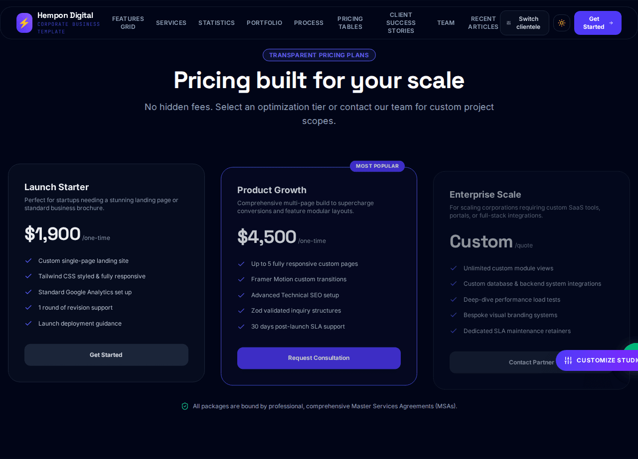 Corporate Business Website screenshot 3