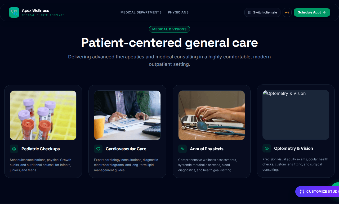 Medical Clinic Website screenshot 1