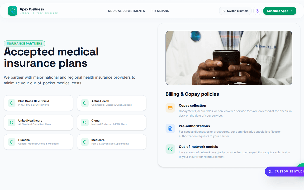 Medical Clinic Website screenshot 5