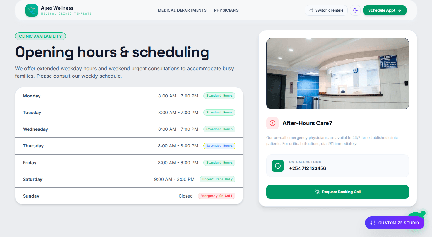 Medical Clinic Website screenshot 2