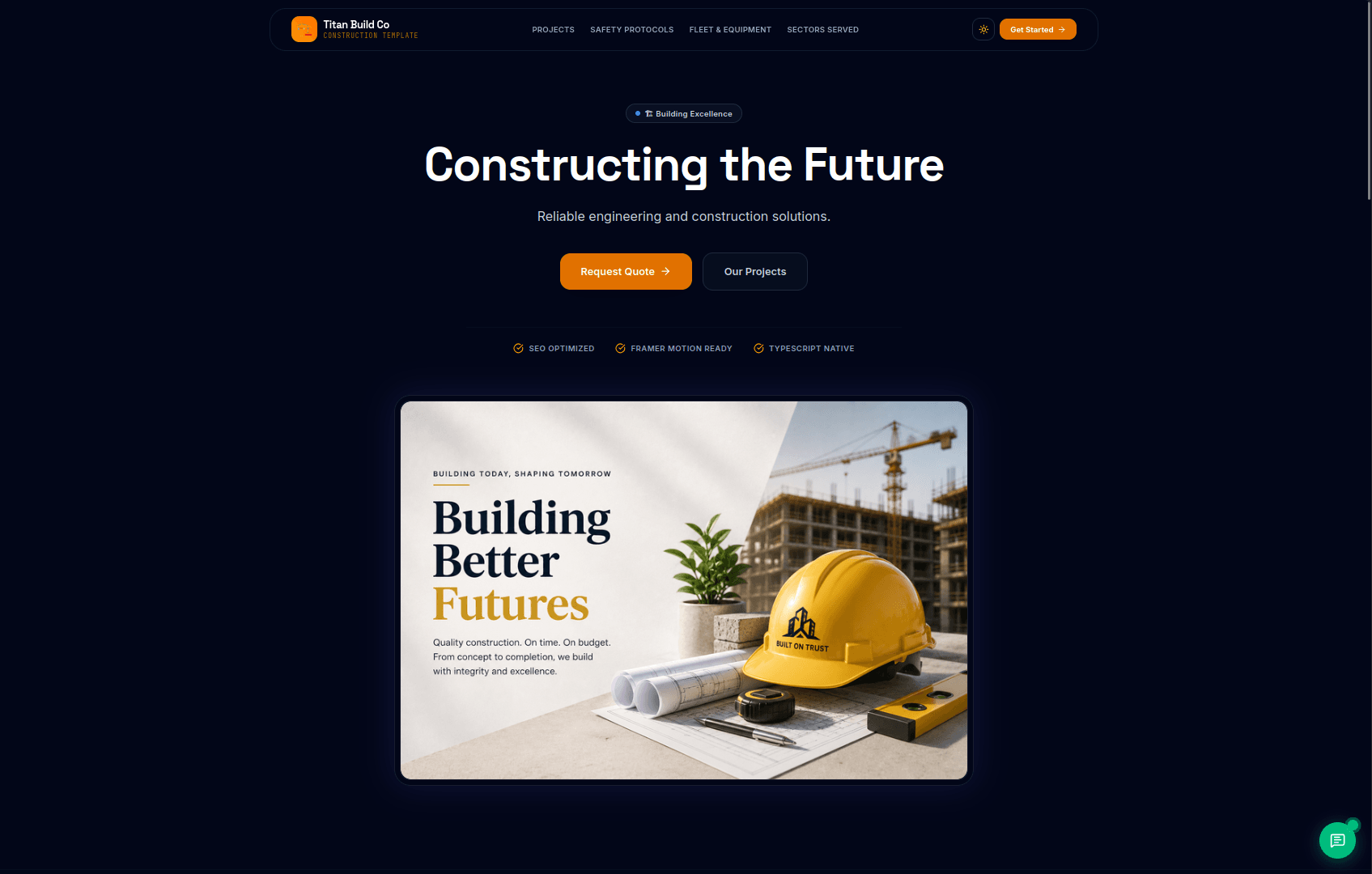 Construction Company Website screenshot 1