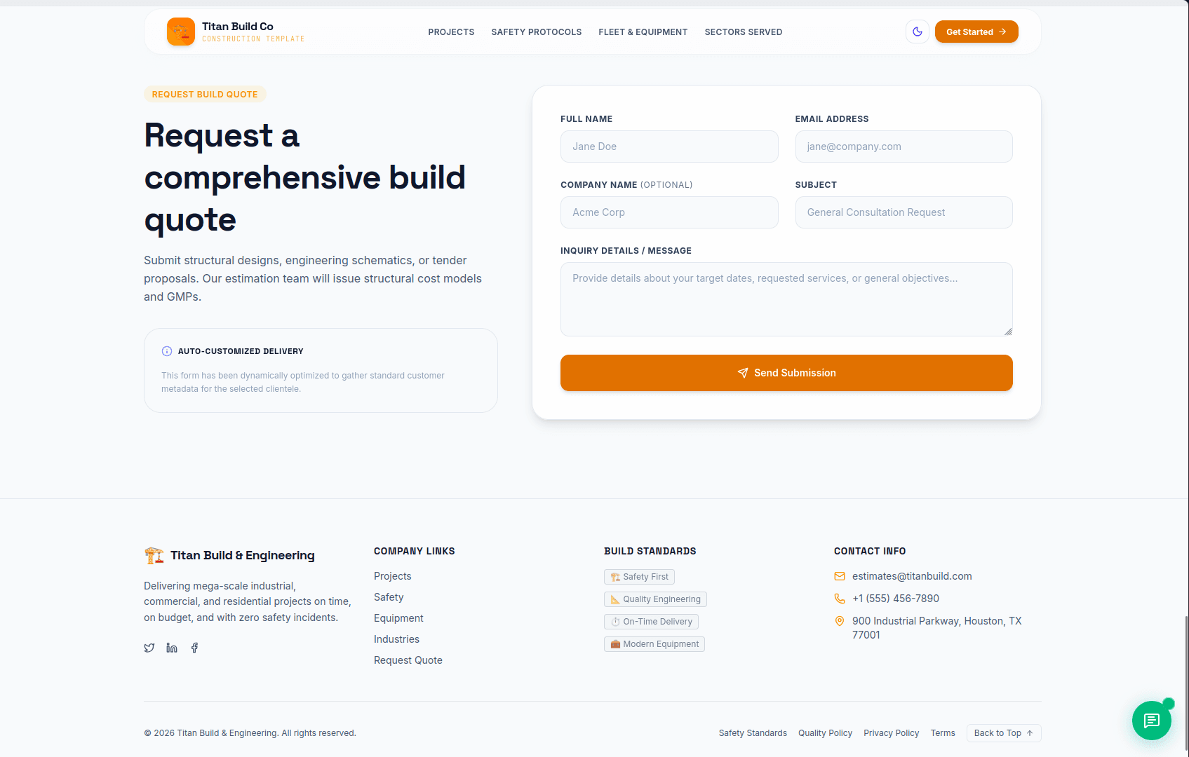 Construction Company Website screenshot 4