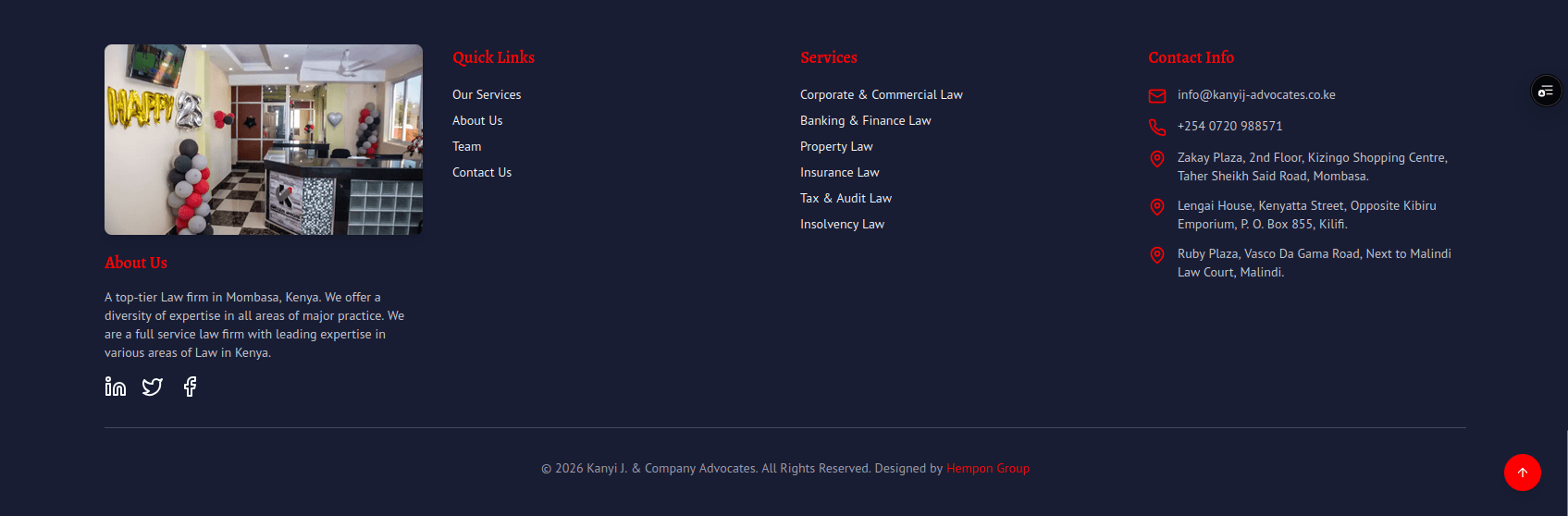 Law Firm Website screenshot 1