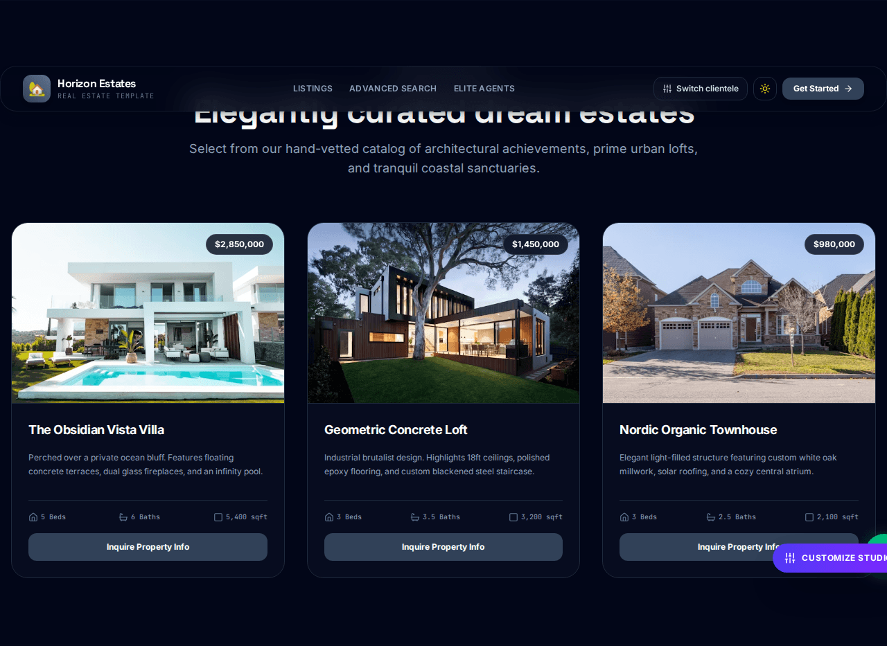 Real Estate Website screenshot 2