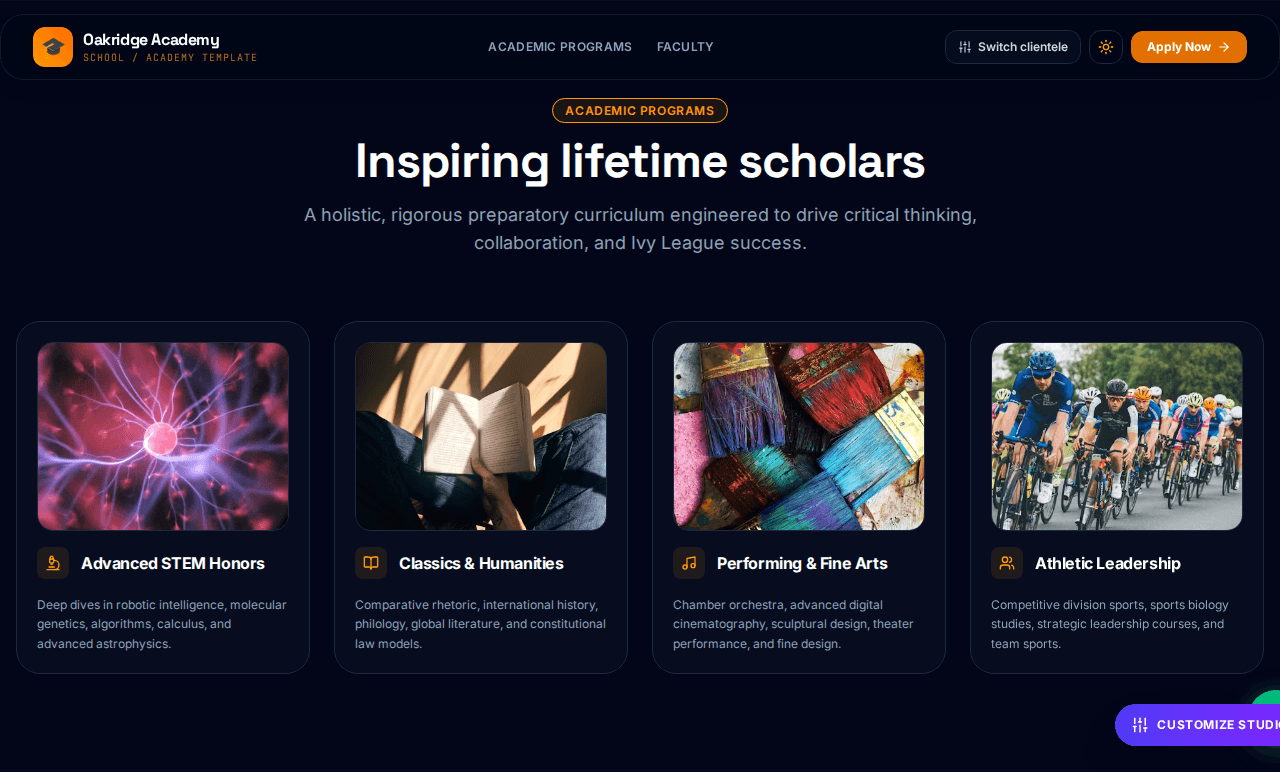School & Academy Website screenshot 2